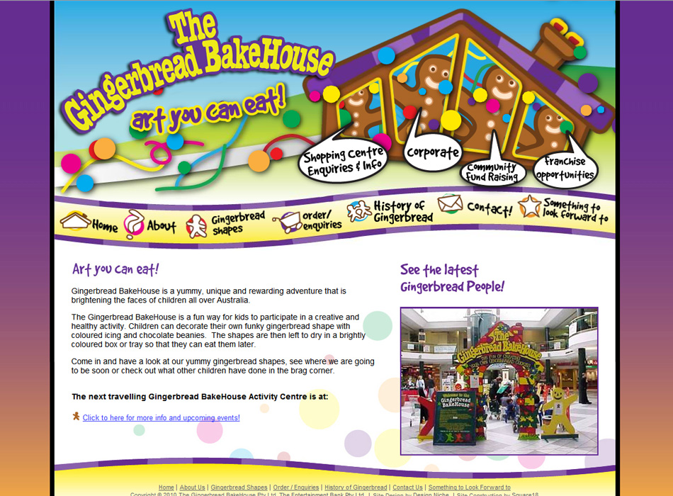 Gingerbread Bakehouse Website Design